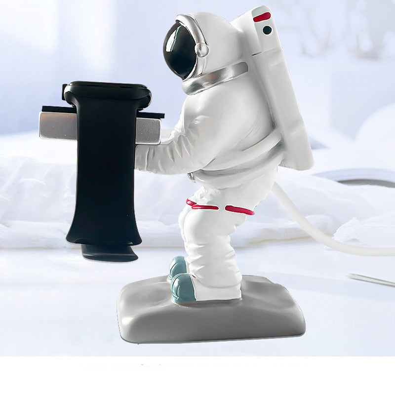 Watch Stand Creative Astronaut Watch Charger Bracket Charging Base Unique Astronaut Watch Storage Rack Jewelry Tray Resin Craft