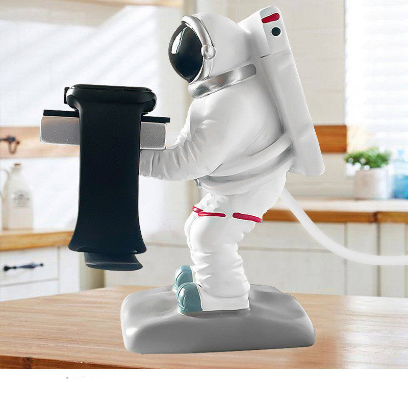 Watch Stand Creative Astronaut Watch Charger Bracket Charging Base Unique Astronaut Watch Storage Rack Jewelry Tray Resin Craft