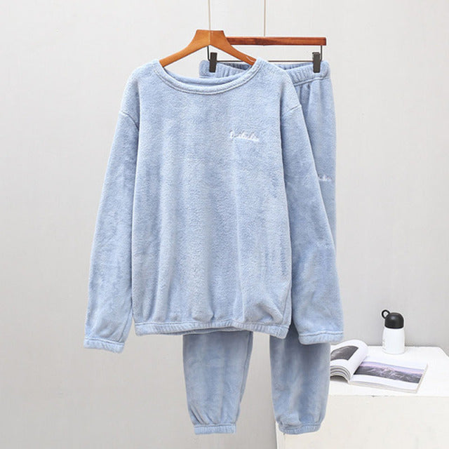 Women Winter Flannel Pajama Fleece Pajama Sleepwear