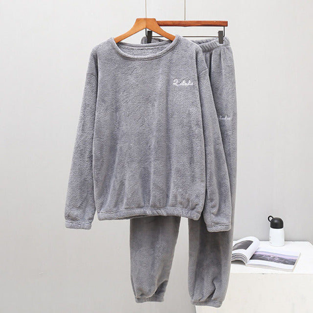 Women Winter Flannel Pajama Fleece Pajama Sleepwear