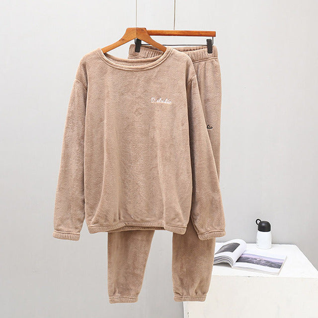 Women Winter Flannel Pajama Fleece Pajama Sleepwear