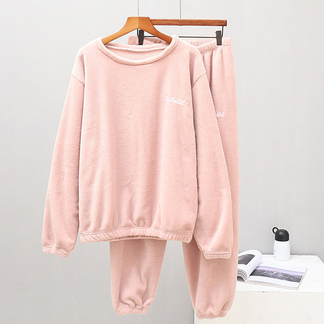 Women Winter Flannel Pajama Fleece Pajama Sleepwear