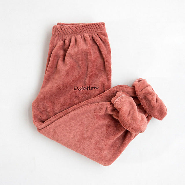 Women Winter Flannel Pajama Fleece Pajama Sleepwear
