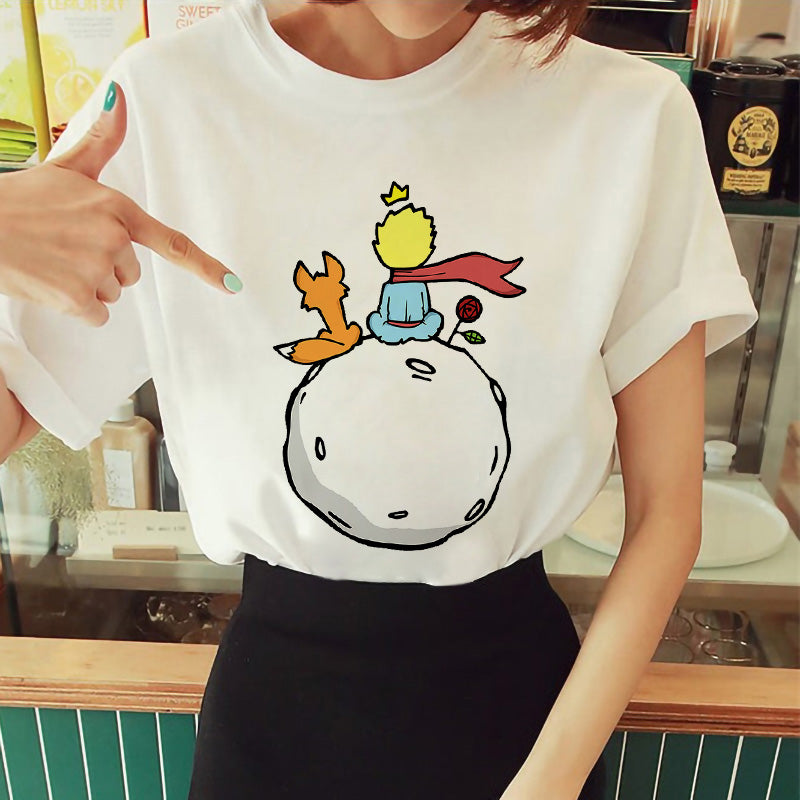 Hot Spring Summer Little Prince Graphic Women T-Shirt