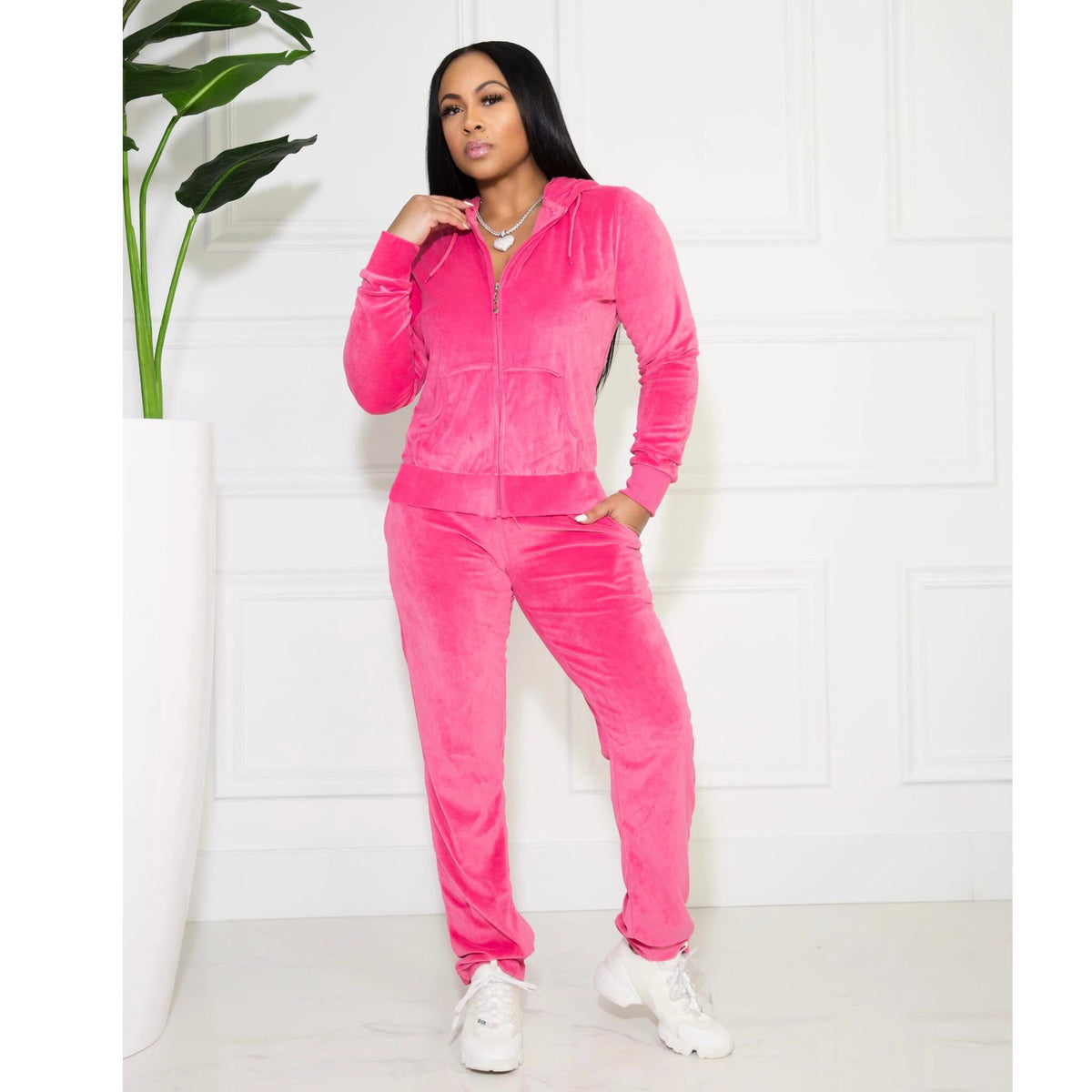 Winter/Fall Women Brand Velvet Fabric Tracksuit