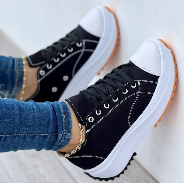 2022 Spring Low-top Women Single Shoes Thick-soled