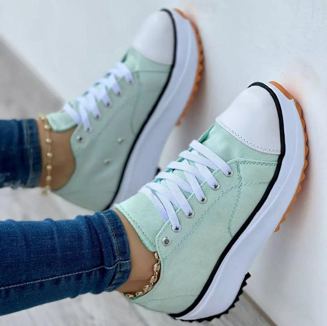 2022 Spring Low-top Women Single Shoes Thick-soled
