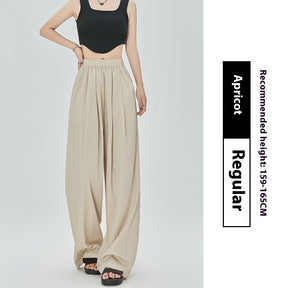 Thin High Waist Loose Casual Ice Silk Wide-leg Pants