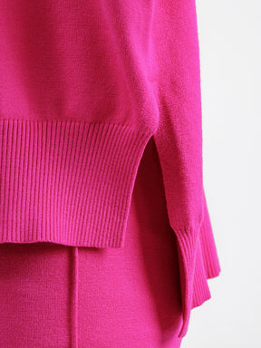 Knitted Sweater Two-piece Loose Casual Wide Leg Pants