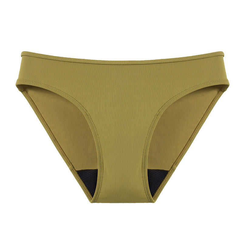 Mid-waist Solid Color Four-layer Leak-proof Menstrual Underwear