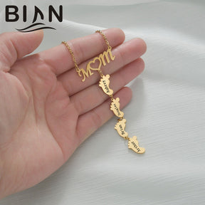 Stainless Steel MOM Necklace Fashion Customized Name