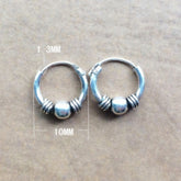 S925 Sterling Silver Earrings Antique Small For Men And Women