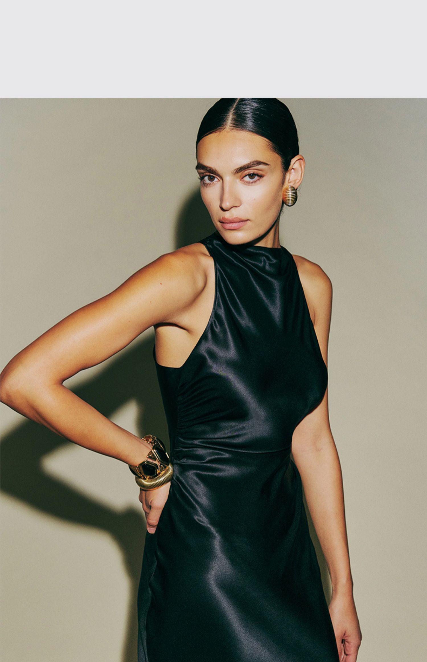 French Waist Slim Backless Acetate Dress