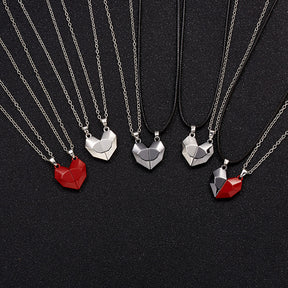 Creative Magnet Necklace Love Heart Broken Men And Women