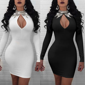 Women's Long Sleeve Dress Club Bar Sexy Dress Women