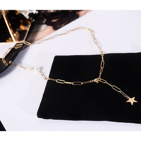 Pentagram pearl necklace