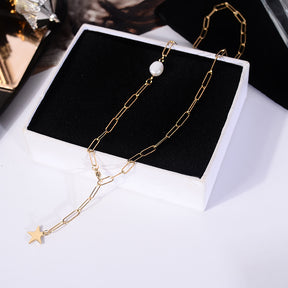 Pentagram pearl necklace
