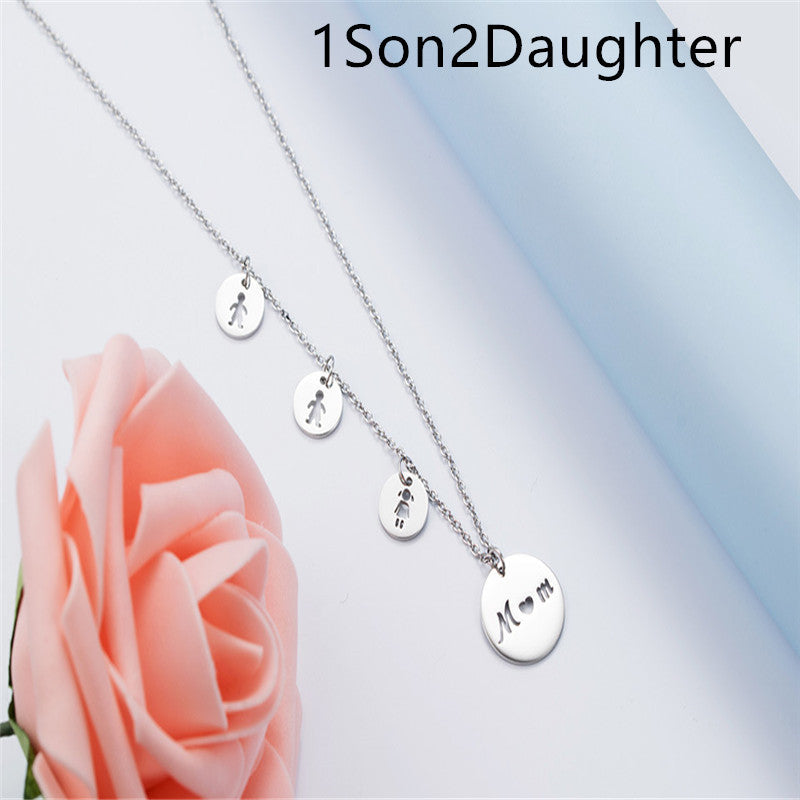 Daughter son Pendant Necklace