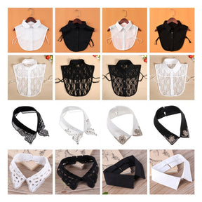 New Ladies Retro Detachable Cotton Lace Fake Collar