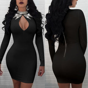 Women's Long Sleeve Dress Club Bar Sexy Dress Women