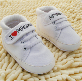 Baby toddler shoes love dad and mom