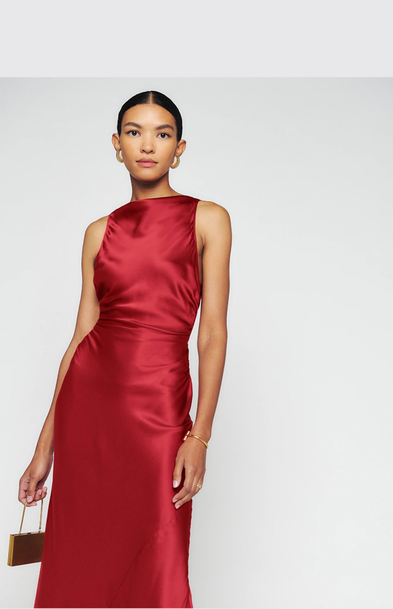 French Waist Slim Backless Acetate Dress