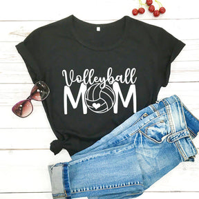 Volleyball Mom Short-sleeved T-shirt With Patterns