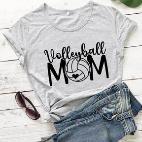 Volleyball Mom Short-sleeved T-shirt With Patterns