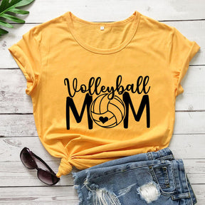 Volleyball Mom Short-sleeved T-shirt With Patterns