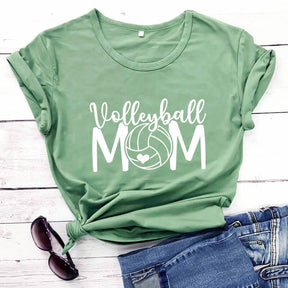 Volleyball Mom Short-sleeved T-shirt With Patterns