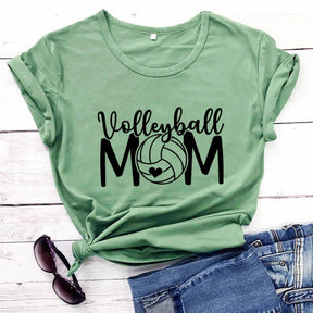 Volleyball Mom Short-sleeved T-shirt With Patterns