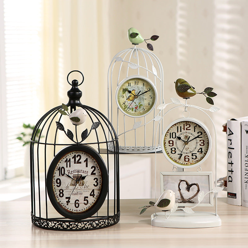 Home Decoration Bird Cage Clock