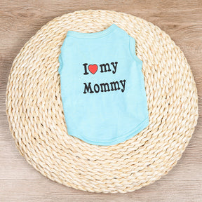 Love Mom Vest Summer Print Letters