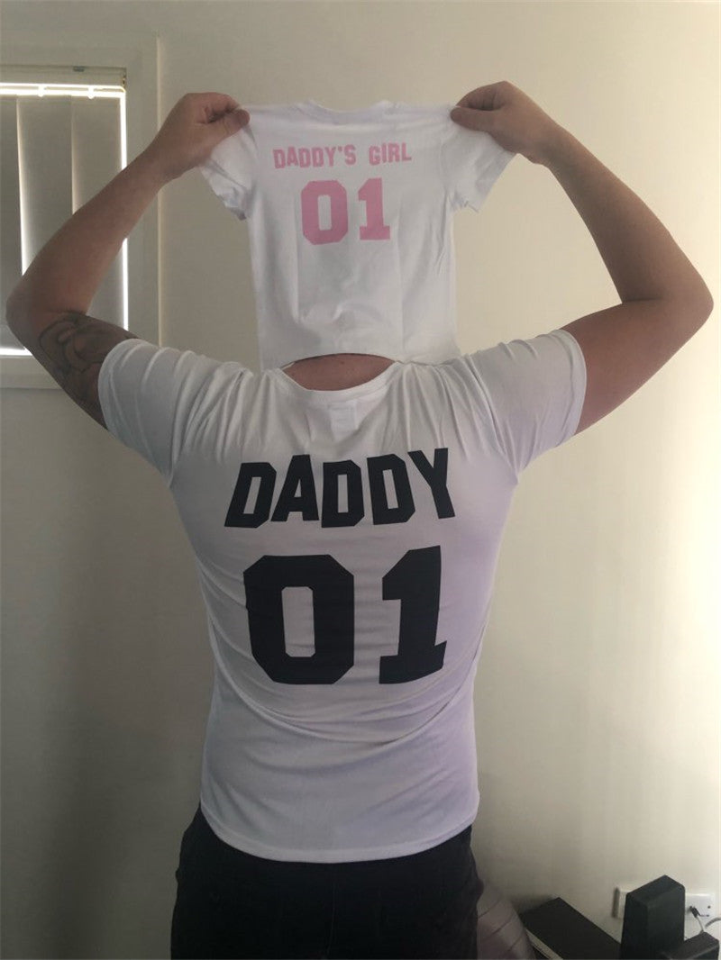 Dad And Girl Short Sleeve T-shirts