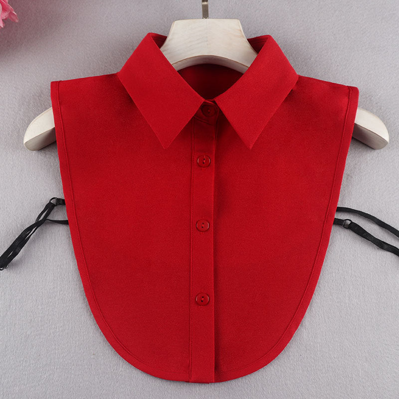 Fashion Casual Blouse Chiffon Fake Collar