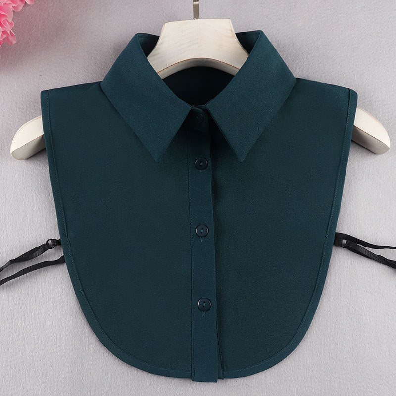 Fashion Casual Blouse Chiffon Fake Collar