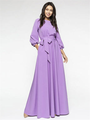 Lantern Sleeve long dress