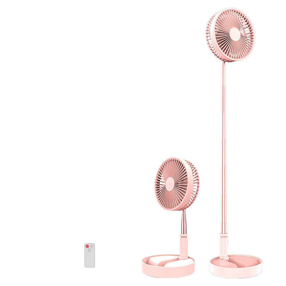 Portable Retractable USB Charging Fan With Ring Light Timing Control Touch Control Panel