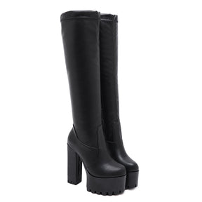 Knee-high boots for women thigh-high boots for women shoe elastic boots