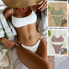 Swimsuit White Bra Banded Bikini I Swimsuit