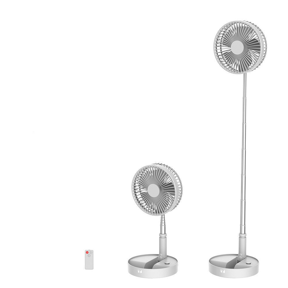 Portable Retractable USB Charging Fan With Ring Light Timing Control Touch Control Panel