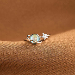 Revolving Planet Compression Decompression Female Ring Fashion Jewelry