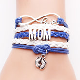 Hand-woven Infinite Love Mom Foot Bracelet