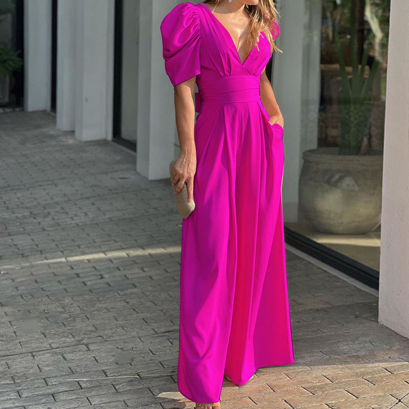 Fashion Elegant Plus Size Wide Legs Jumpsuit