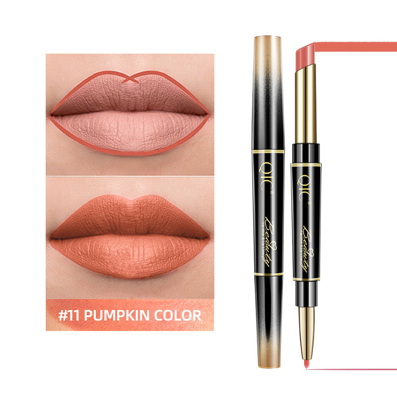 2-in-1 Matte Waterproof Non-Stick Lipstick Pencil