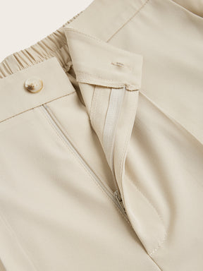 Women's Plus Size High Waist Straight Leg Trousers - Elegant, Polyester, Machine Washable, Casual Suit Pants For Women