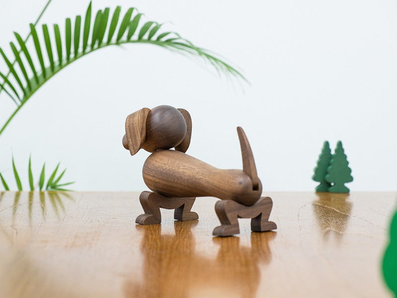 Wooden puppy home car decorations