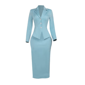 Temperament Commute Slim Basic Waist Skirt Suit Suit