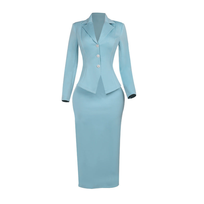 Temperament Commute Slim Basic Waist Skirt Suit Suit