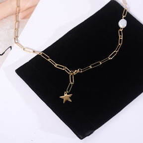 Pentagram pearl necklace